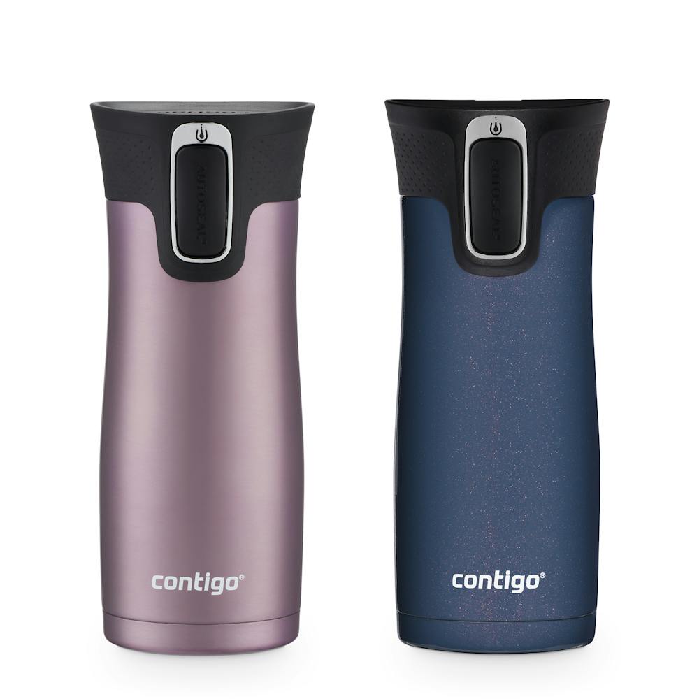 Contigo® West Loop 2.0 Leak-Proof Spill-Proof Insulated Stainless Steel Travel Mug, 16oz., 2 Pack QasP