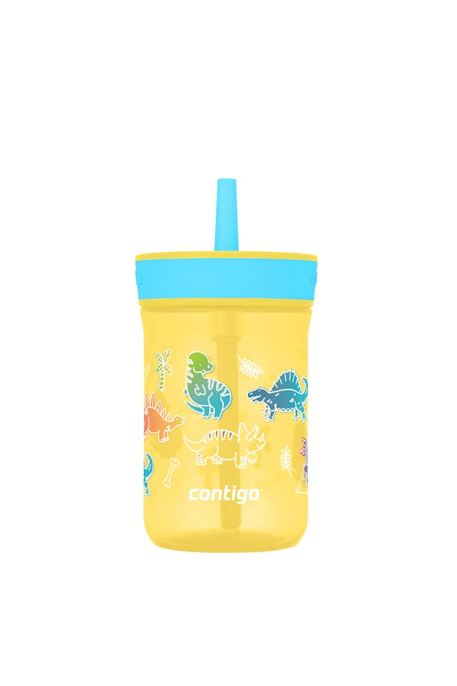 Contigo® Kids’ Leighton Straw Tumbler with Spill-Proof Leak-Proof Lid, 14oz AqQd