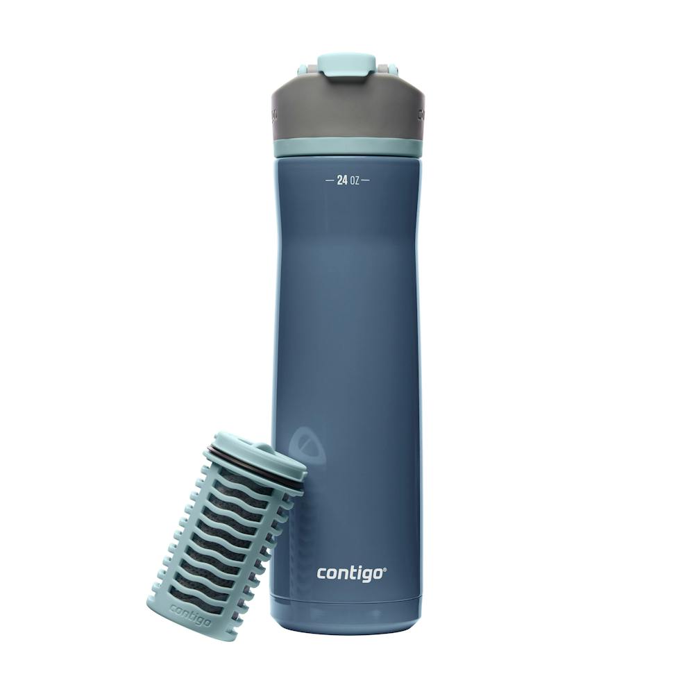Contigo® Clybourn Chill Freeflow Filtration Stainless Steel Water Bottle with AUTOSEAL® Lid, 24oz fguO