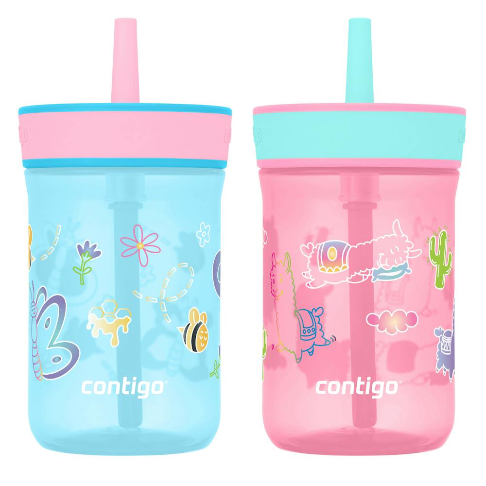 Contigo® Kids’ Leighton Straw Tumbler with Spill-Proof Leak-Proof Lid, 14oz VZD8