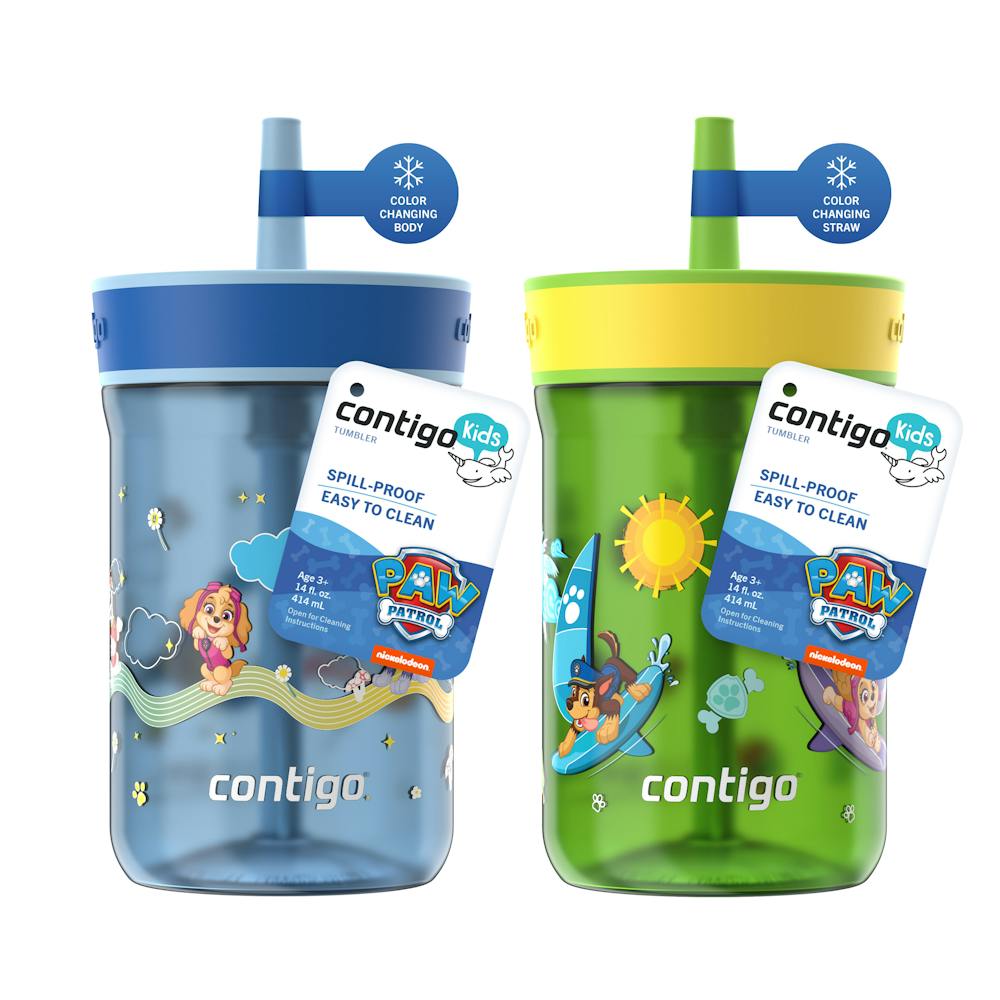 Contigo® Kids’ Leighton Straw Tumbler with Spill-Proof Leak-Proof Lid, 14oz 9JAk
