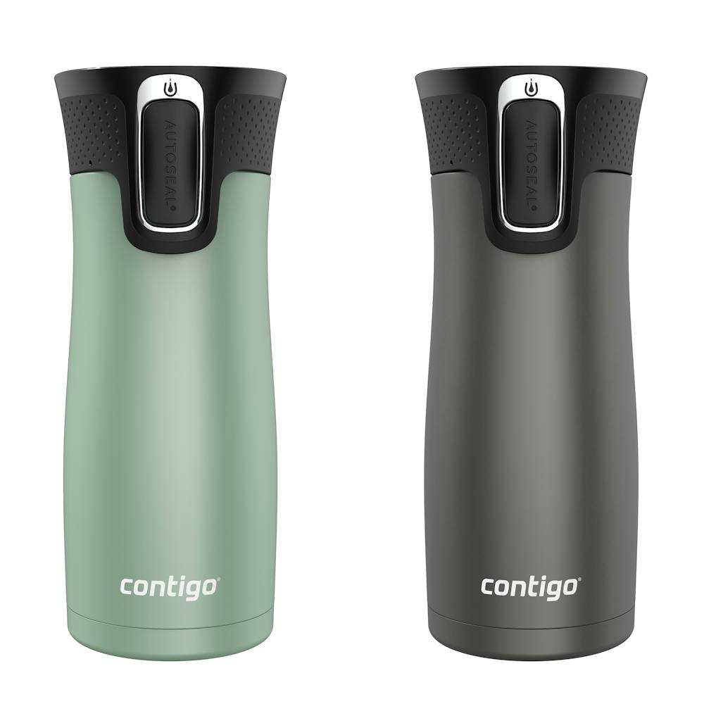 Contigo® West Loop 2.0 Leak-Proof Spill-Proof Insulated Stainless Steel Travel Mug, 16oz., 2 Pack 4blI