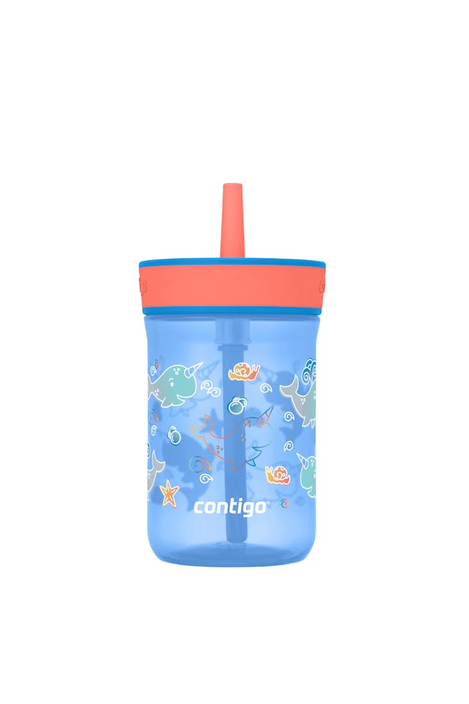 Contigo® Kids’ Leighton Straw Tumbler with Spill-Proof Leak-Proof Lid, 14oz lZSz