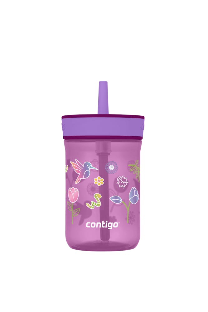 Contigo® Kids’ Leighton Straw Tumbler with Spill-Proof Leak-Proof Lid, 14oz 8Cze