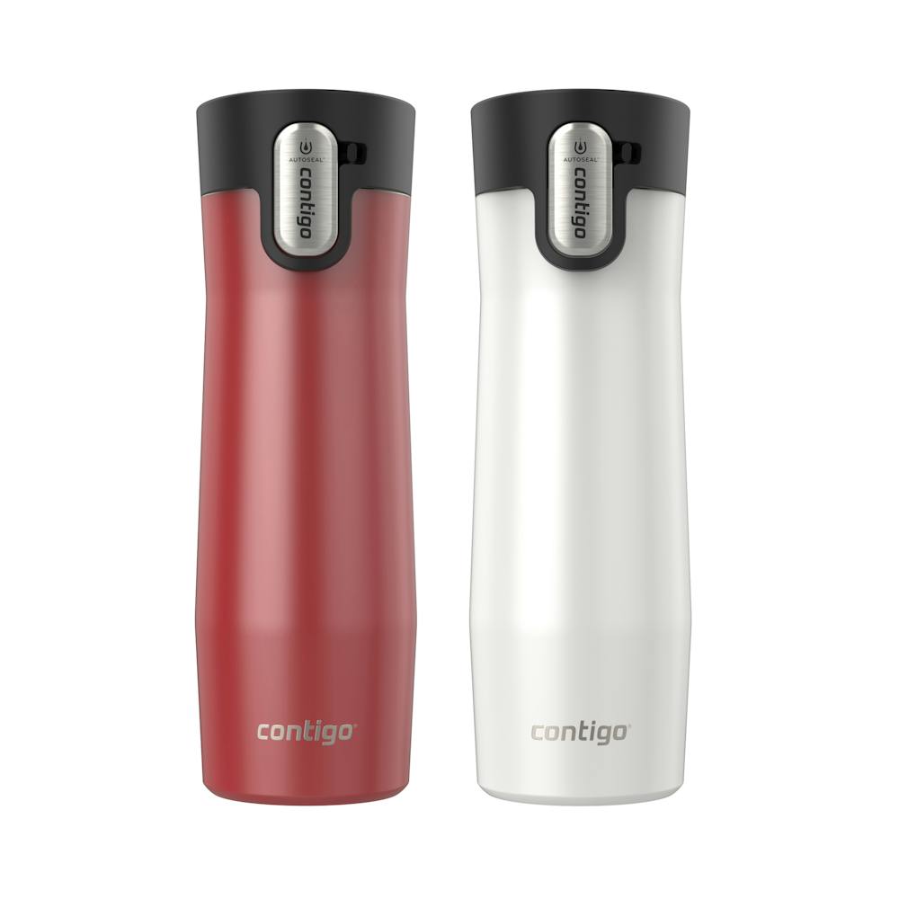 Contigo® AUTOSEAL® West Loop Vacuum-Insulated Stainless Steel Travel Mug with Easy-Clean Lid, 20 oz, 2-Pack Q8yE