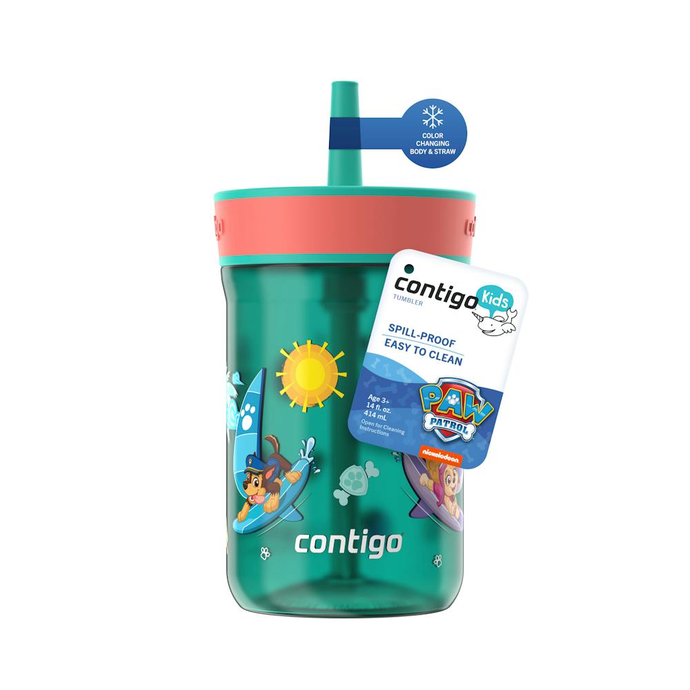 Contigo® Kids’ Leighton Straw Tumbler with Spill-Proof Leak-Proof Lid, 14oz 2hwl